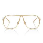 Miu Miu Women MU A56S Pilot Gold / Blue-Light Filter Clear Sunglasses