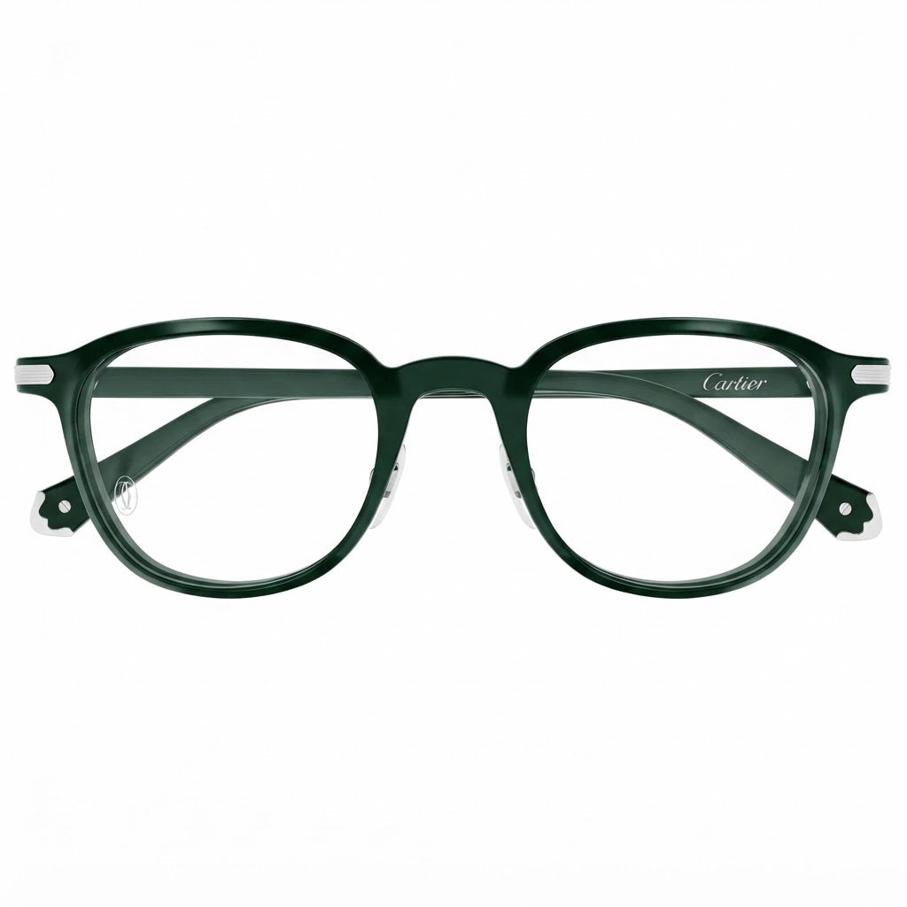 Cartier Première De C Men Square Green & Transparent Glasses