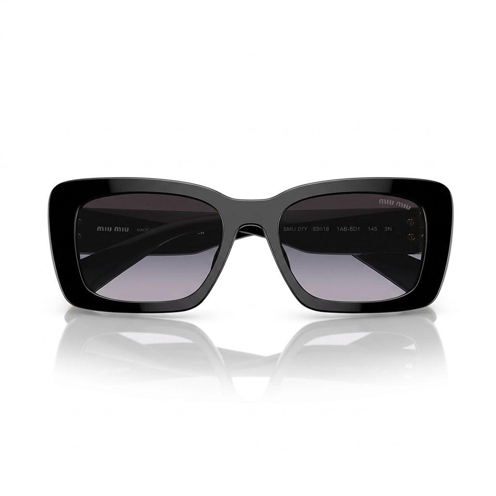 Miu Miu Women Glimpse Black / Gradient Grey Sunglasses