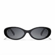 Chanel Women Oval Black Sunglasses CH5565
