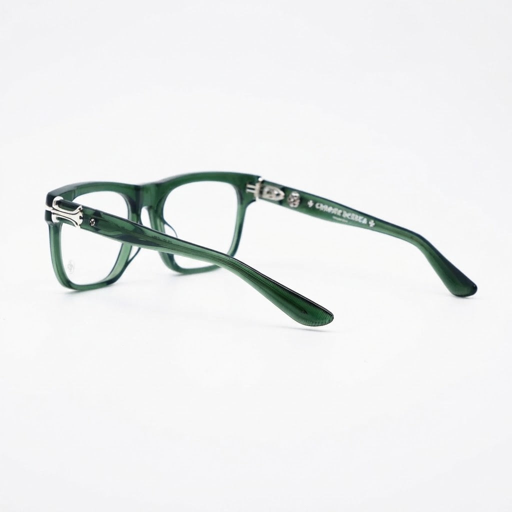 Chrome Hearts Sliding Sterling Silver Green,Transparent Glasses