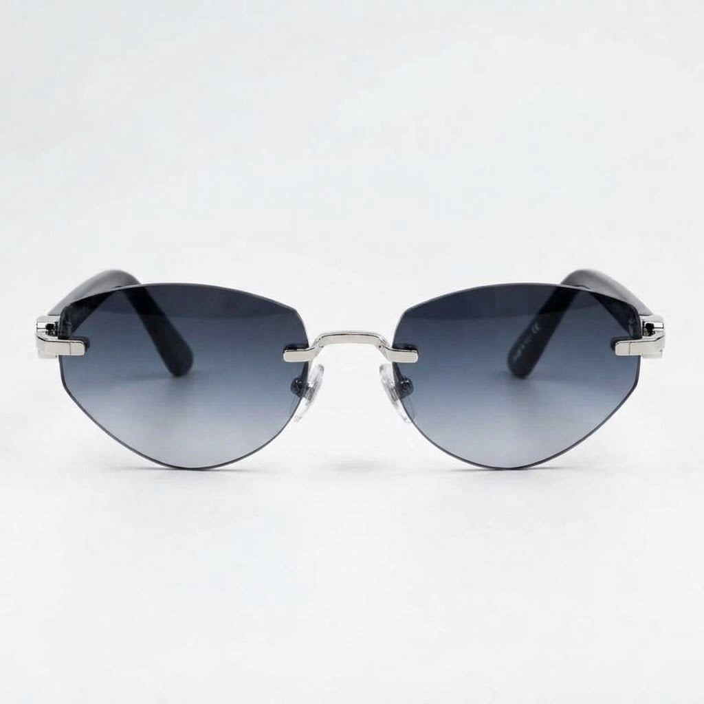 Cartier C Décor Unisex Geometric Frame Blue Gradient Sunglasses