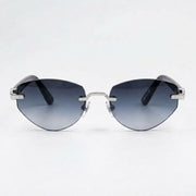 Cartier C Décor Unisex Geometric Frame Blue Gradient Sunglasses