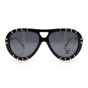 Chanel Women CH9207 Aviator Black Sunglasses