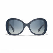 Chanel Women Butterfly Blue Sunglasses