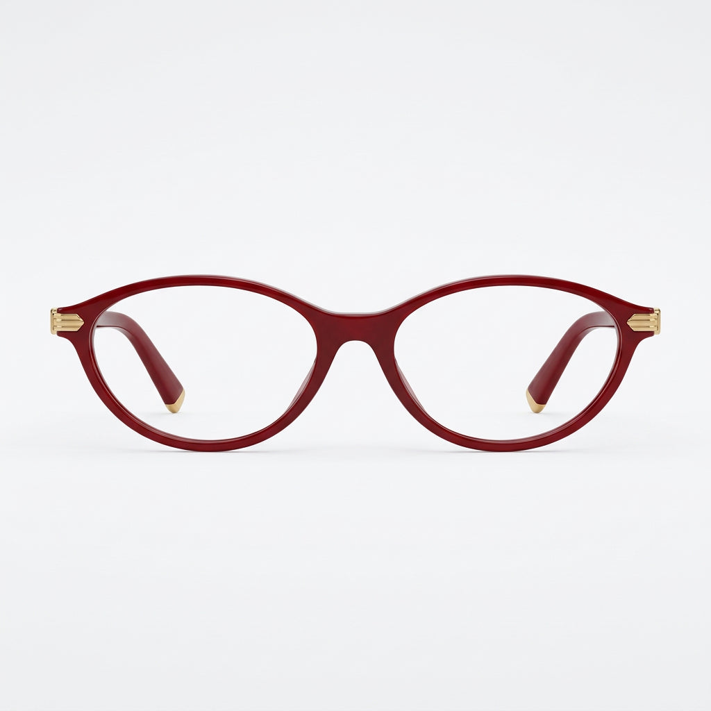 Miu Miu Women MU 09ZV Opal Burgundy / Deep Cherry Red Optical Glasses