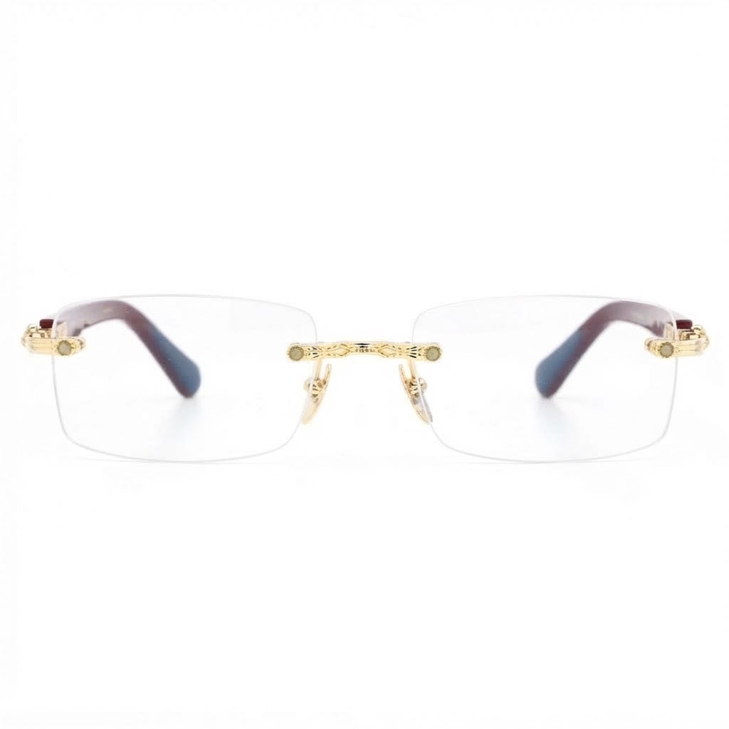 Chrome Hearts Deep II Gold / Red Glasses