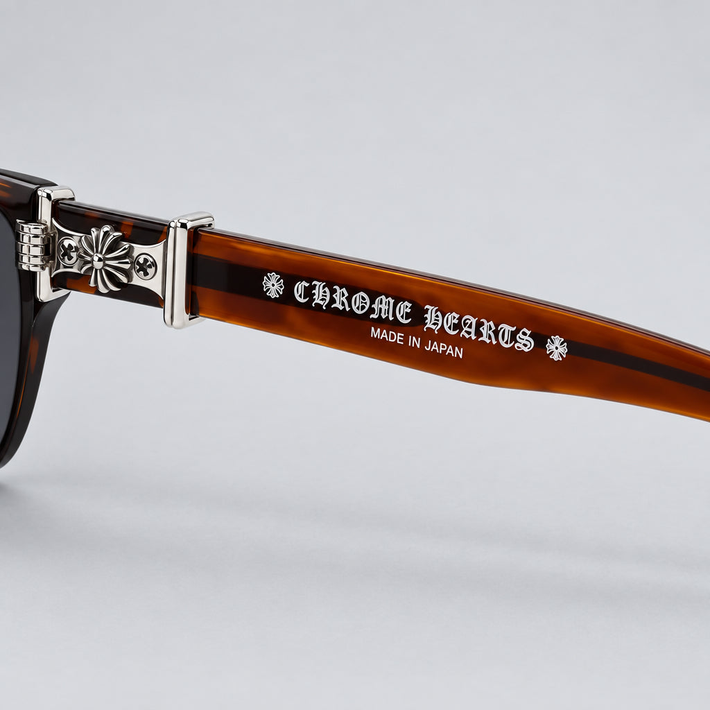 Chrome Hearts Vagillionaire II Square-Frame Black & Brown Glasses