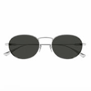 Saint Laurent Unisex SL 799 002 Silver Oval Frame Grey Sunglasses