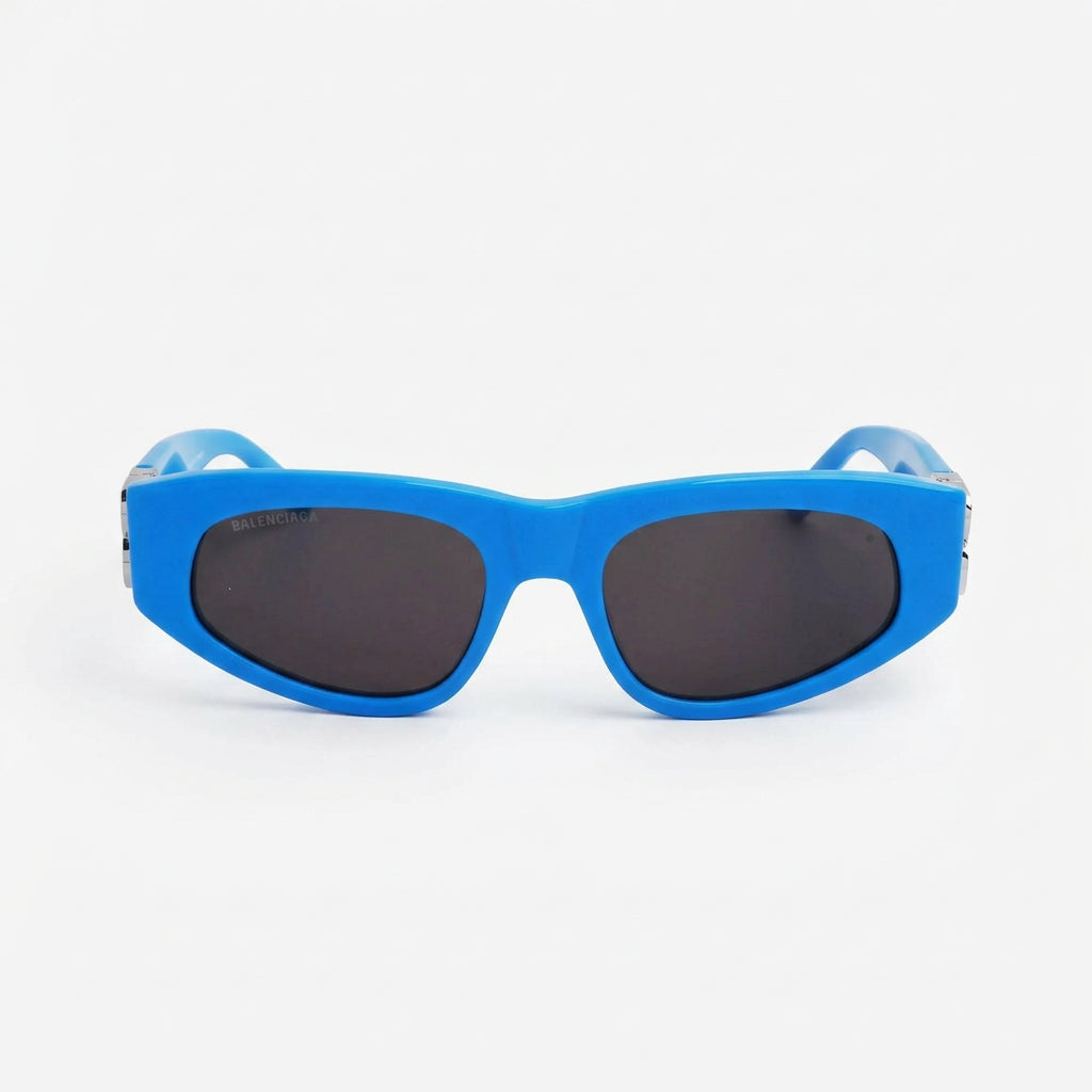 Balenciaga Women Dynasty Blue / Grey D-Frame Sunglasses