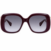 Cartier Panthère de C Women Burgundy/Grey Rectangle Sunglasses