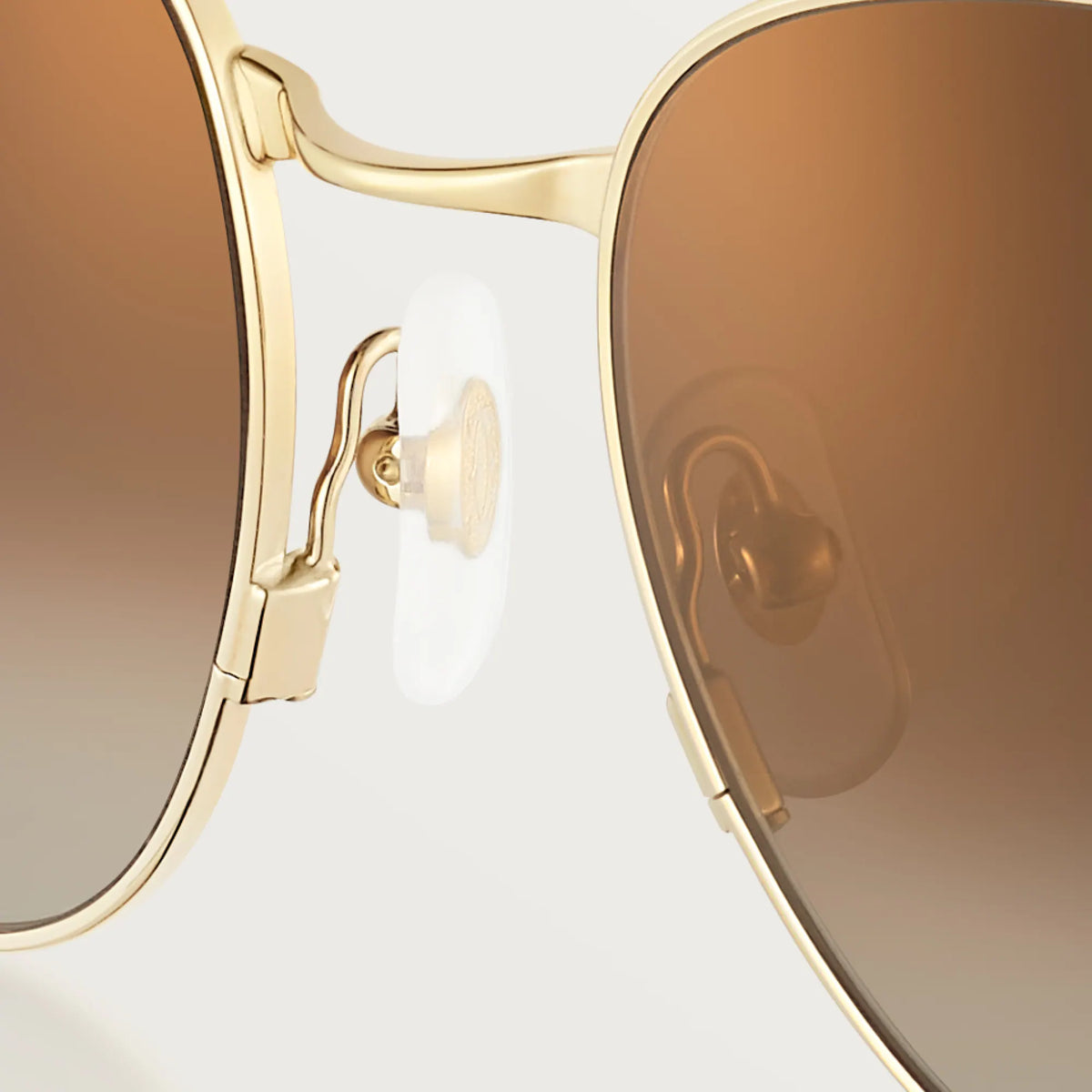 Cartier Panthère de Women Round Golden Brown Finish Sunglasses