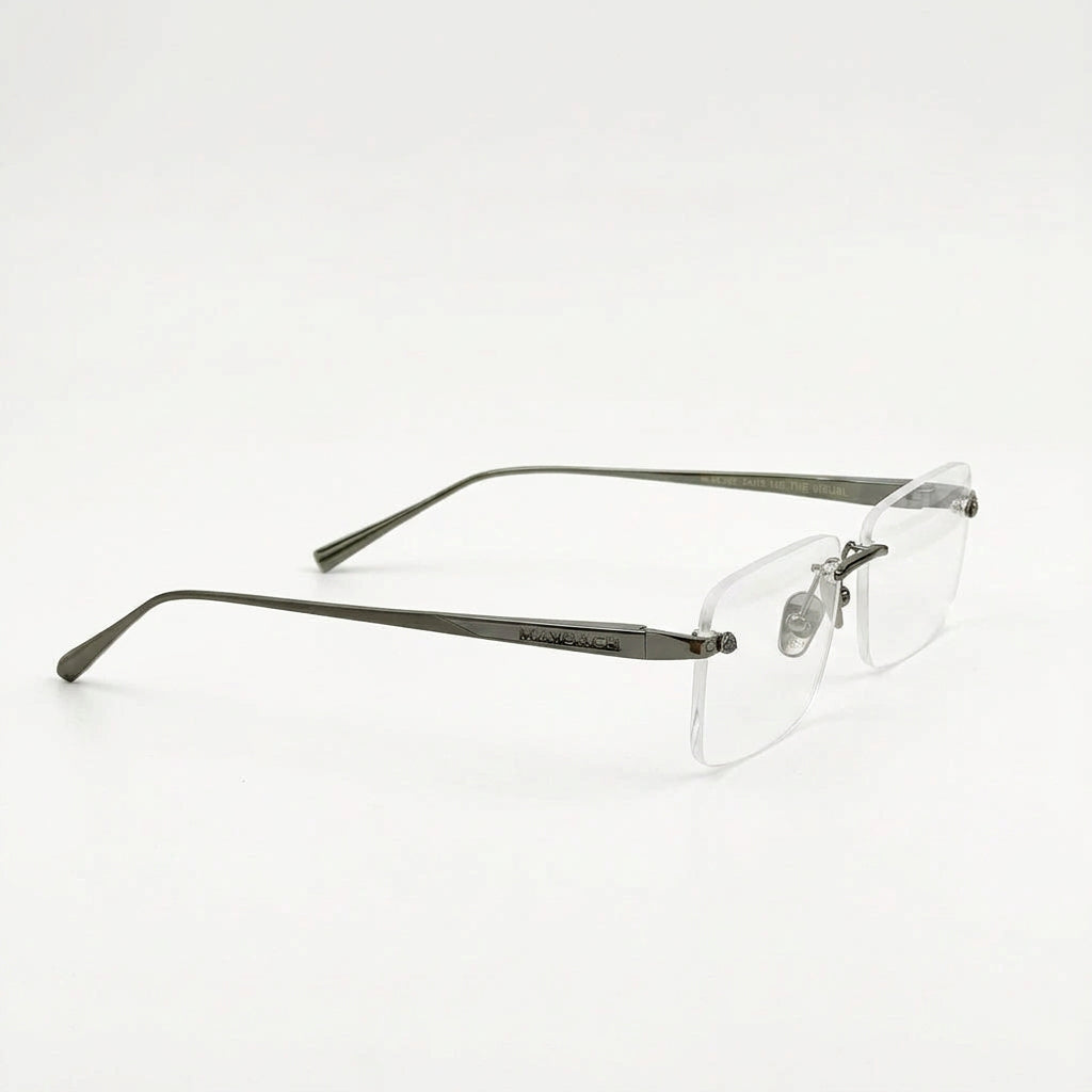 MAYBACH The Visual I Unisex Gunmetal / Ruthenium (P-HB-Z15) | 54mm Rimless Eyeglasses