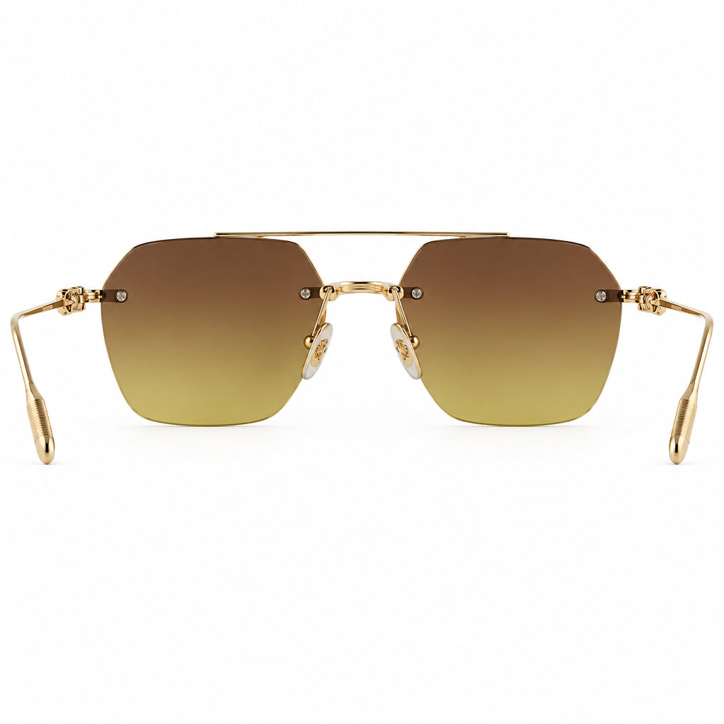 Chrome Hearts Unisex Stinger Matte Gold Plated / Alchemist Gradient Sunglasses