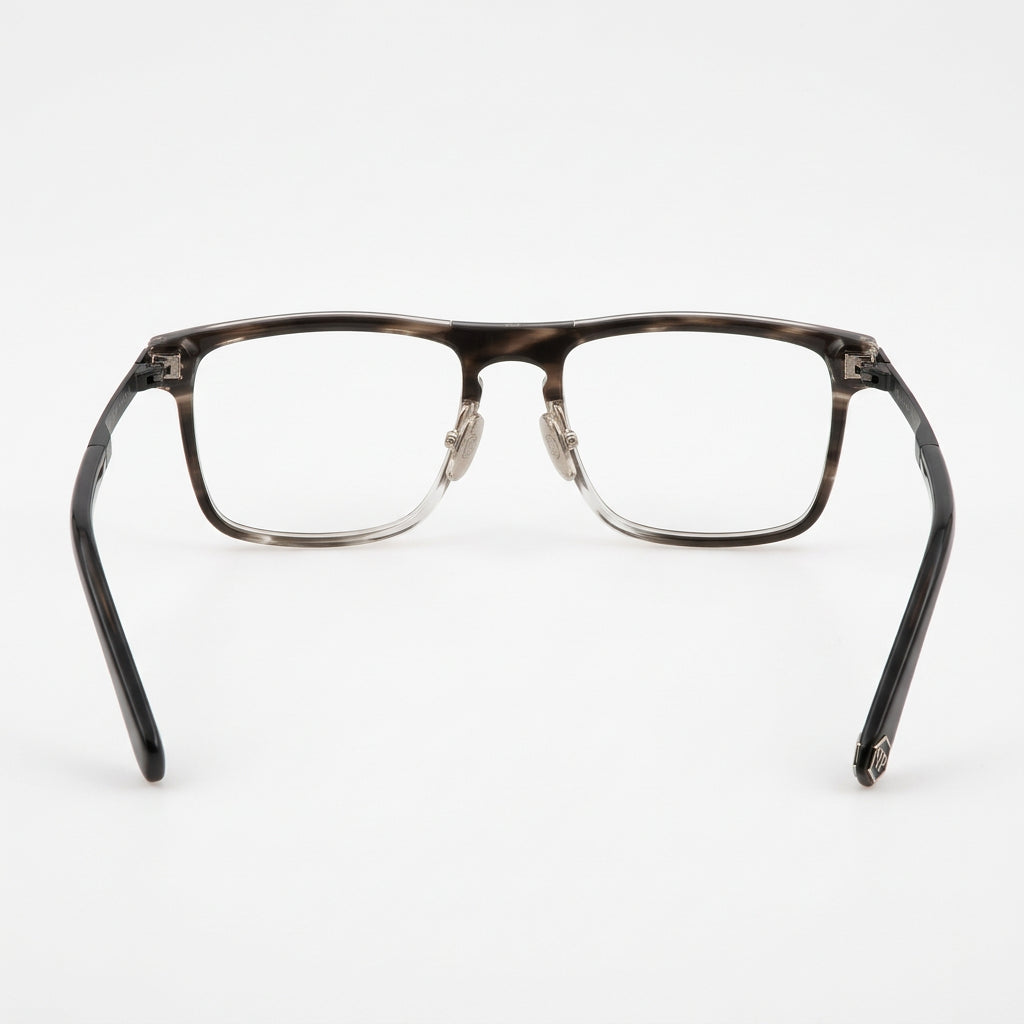 Philipp Plein Men's Plein First Love VPP019M 0XAS Striped Brown / Grey Eyeglasses