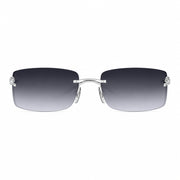 Cartier Panthère de C Unisex Rectangular Rimless Grey Gradient Sunglasses