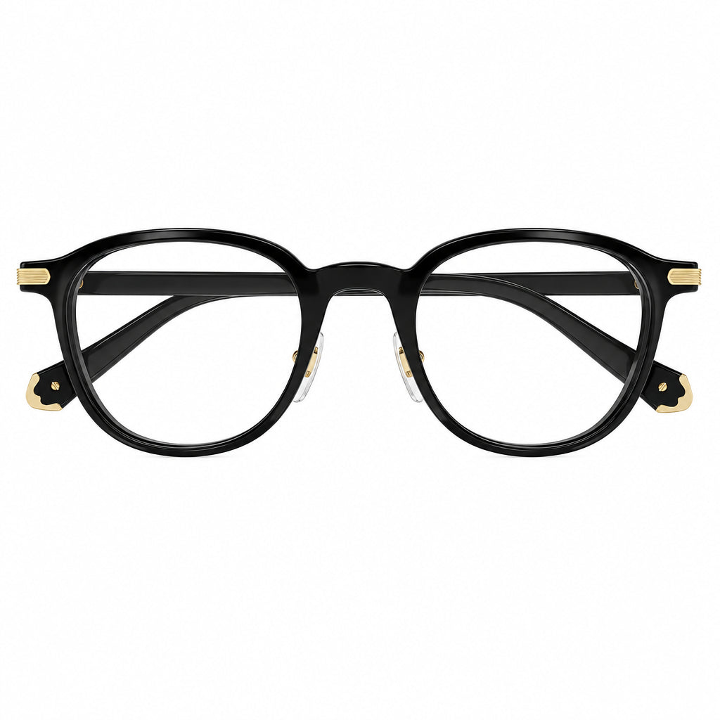 Cartier Première De C Men Square Black & Transparent Glasses