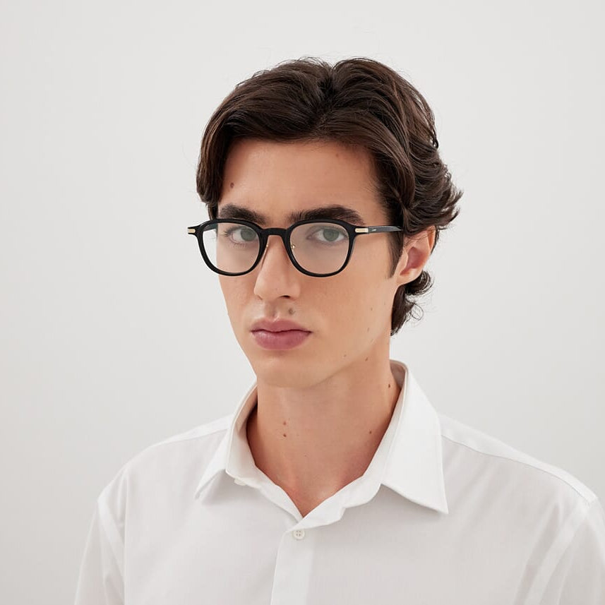 Cartier Première De C Men Square Black & Transparent Glasses