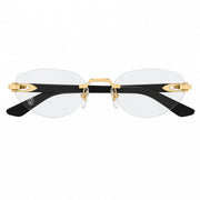 Cartier Women Rimless Cat-Eye Transparent Eyeglasses,
