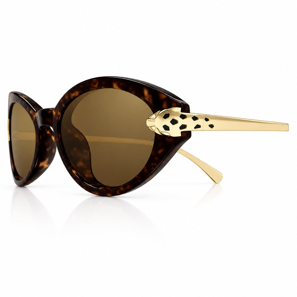 Cartier Panthère de Cat-Eye Women Havana Brown Sunglasses