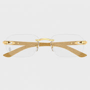 Cartier Signature C de Men Rimless Rectangle Transparent Eyeglasses