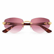 Cartier C Décor Women Geometric Frame Pink Sunglasses
