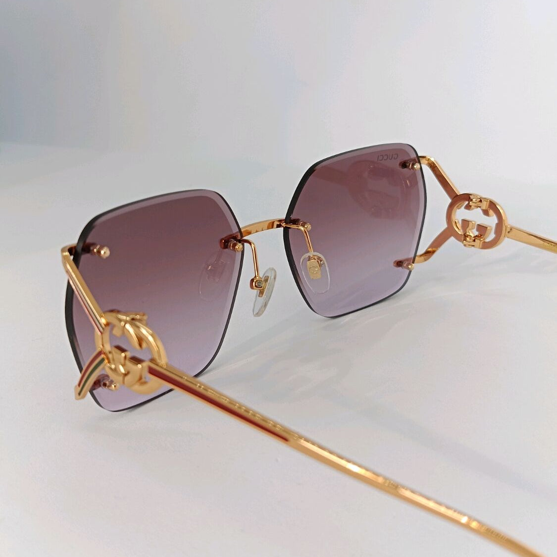 Gucci Women 1980s Pink Sunglasses