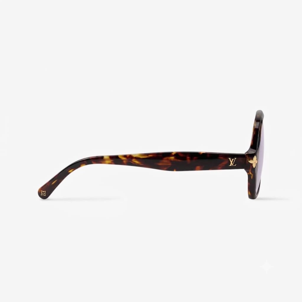 Louis Vuitton Women Aura Flower Square Pilot Sunglasses