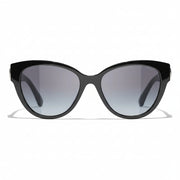 Chanel Women Butterfly Black Grey Gradient Sunglasses