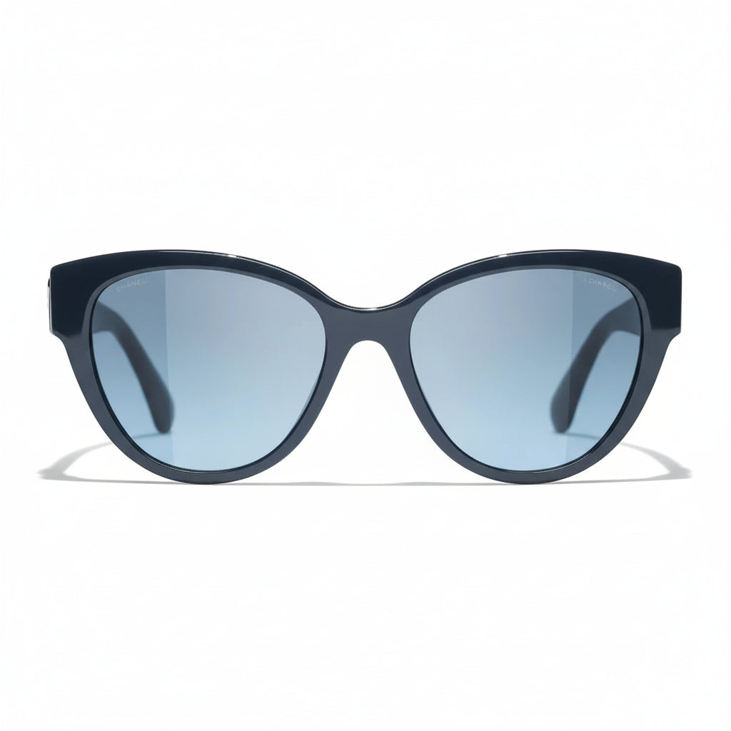 Title: Chanel Women Butterfly Dark Blue Gradient Sunglasses