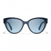 Title: Chanel Women Butterfly Dark Blue Gradient Sunglasses