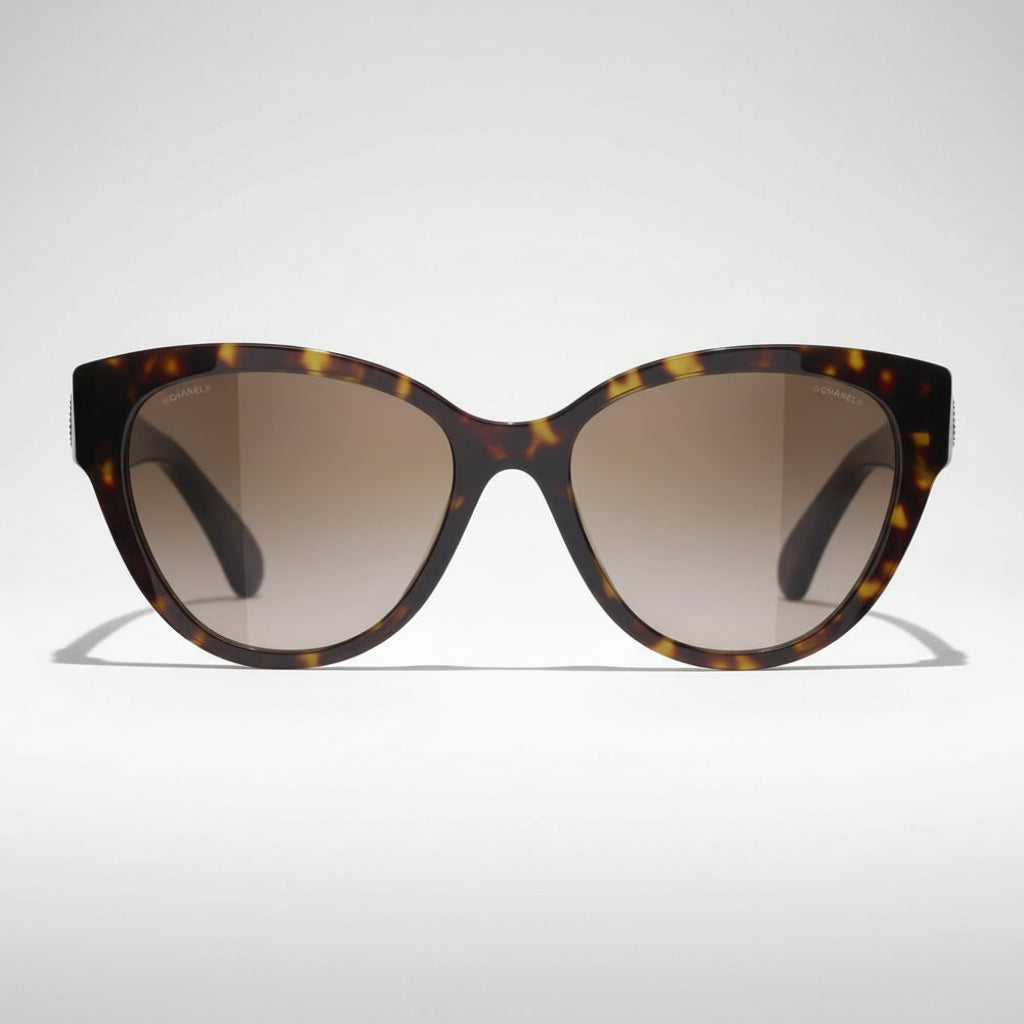 Chanel Women Butterfly Tortoise Brown Gradient Sunglasses