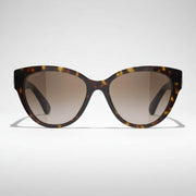 Chanel Women Butterfly Tortoise Brown Gradient Sunglasses