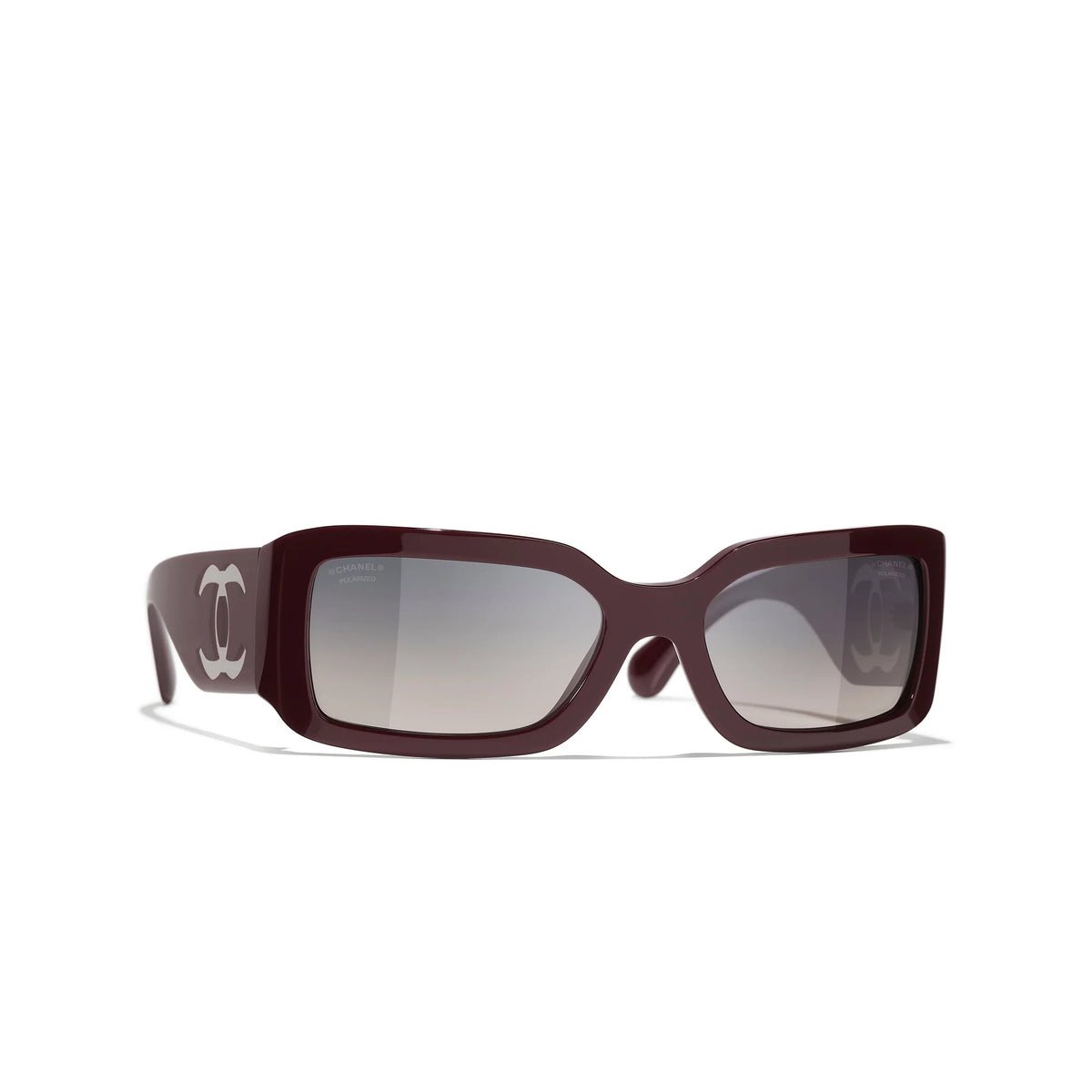 CHANEL Women Rectangle Brown Sunglasses