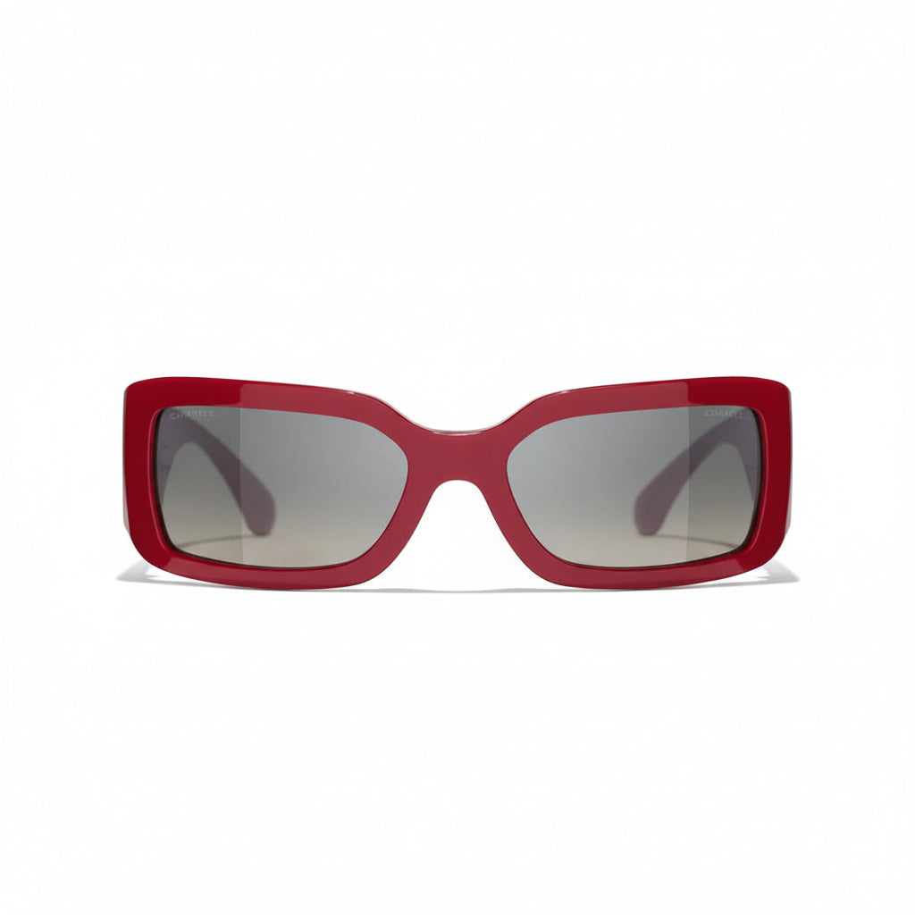 CHANEL Women Rectangle Red Sunglasses CH5526