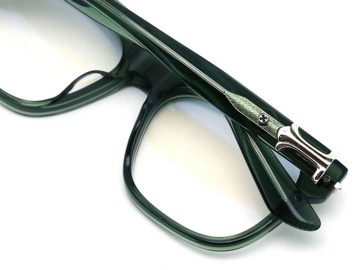 Chrome Hearts Sliding Sterling Silver Green,Transparent Glasses