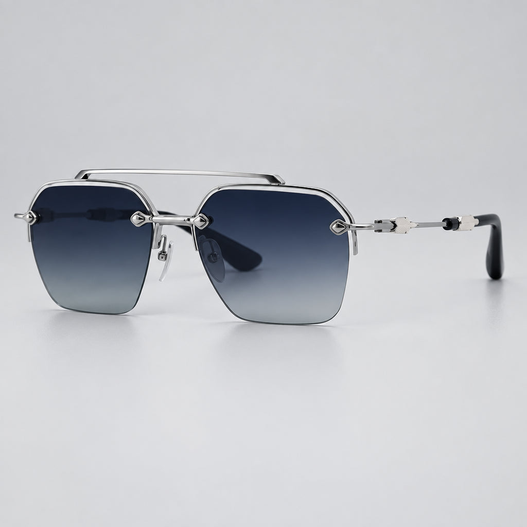 Chrome Hearts Bidi Esem 3091 Silver Frame / Grey Gradient Sunglasses