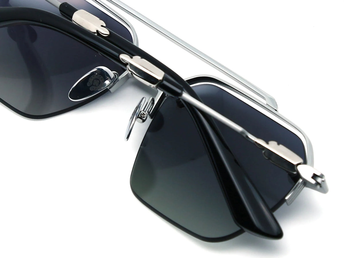 Chrome Hearts Bidi Esem 3091 Silver Frame / Grey Gradient Sunglasses