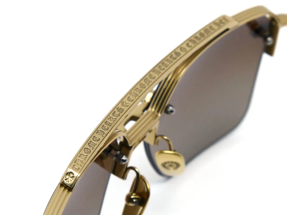 Chrome Hearts Bidi Esem 3090 Unisex Gold Frame / Brown Gradient Sunglasses