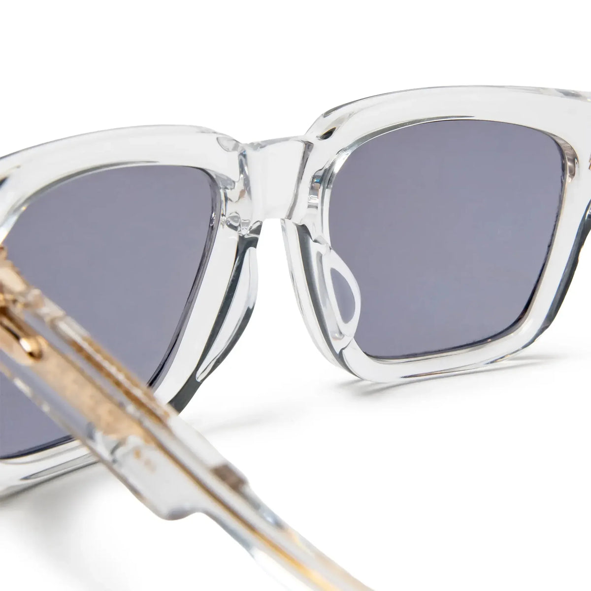 Chrome Hearts Box Officer Crystal Frame Grey Sunglasses