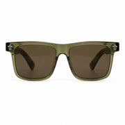 Chrome Hearts Unisex Box Lunch-A 2608 Khaki Brown & Silver Gothic Sunglasses