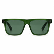 Chrome Hearts Unisex Box Lunch-A 2610 Olive Green & Silver Gothic Sunglasses
