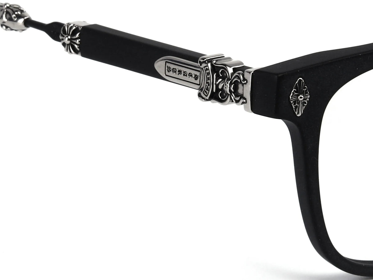 Chrome Hearts Call Melice 1141 Unisex Matte Black Square Rectangular Optical Glasses
