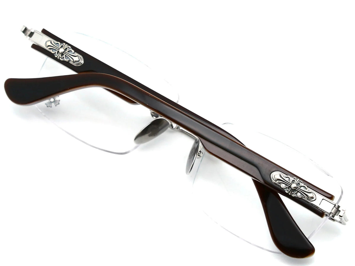 Chrome Hearts Deep II Brown / Silver Glasses