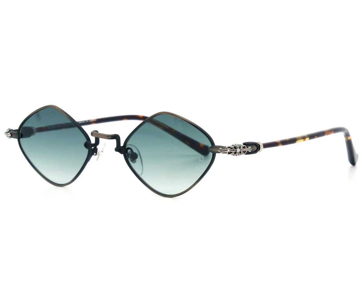 Chrome Hearts Diamond Dog 2154 Unisex Tortoiseshell & Black Diamond Sunglasses