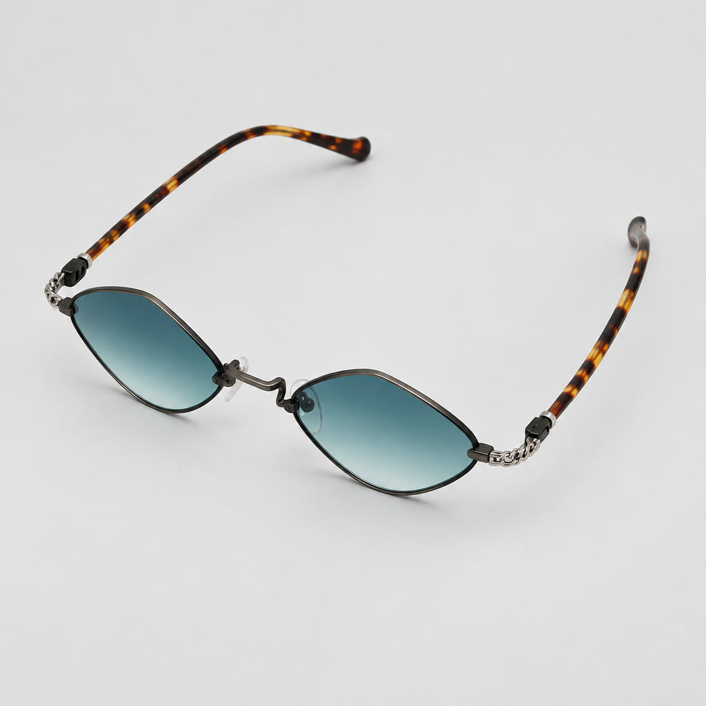 Chrome Hearts Diamond Dog 2154 Unisex Tortoiseshell & Black Diamond Sunglasses