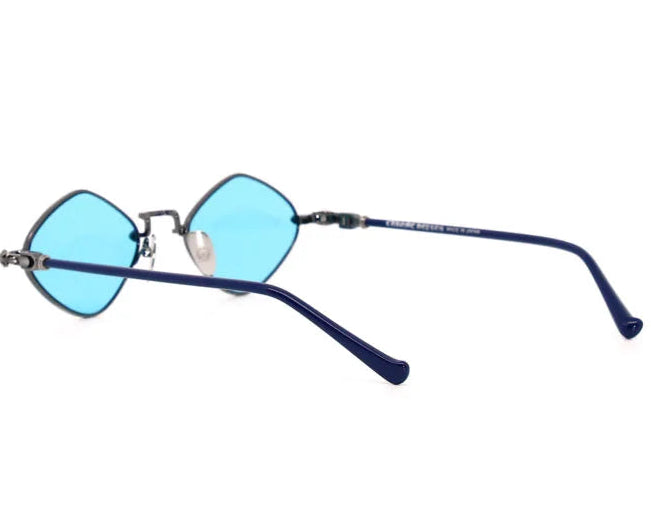 Chrome Hearts Diamond Dog 2621 Unisex Blue & Chrome Diamond Sunglasses