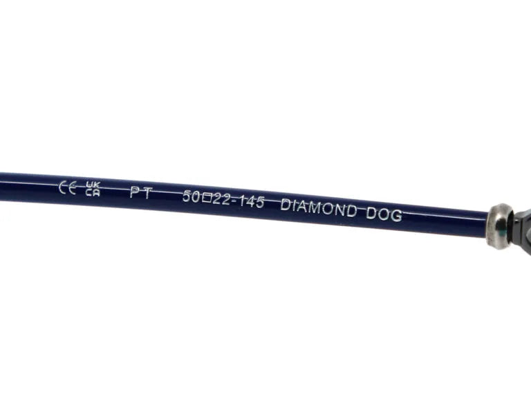 Chrome Hearts Diamond Dog 2621 Unisex Blue & Chrome Diamond Sunglasses