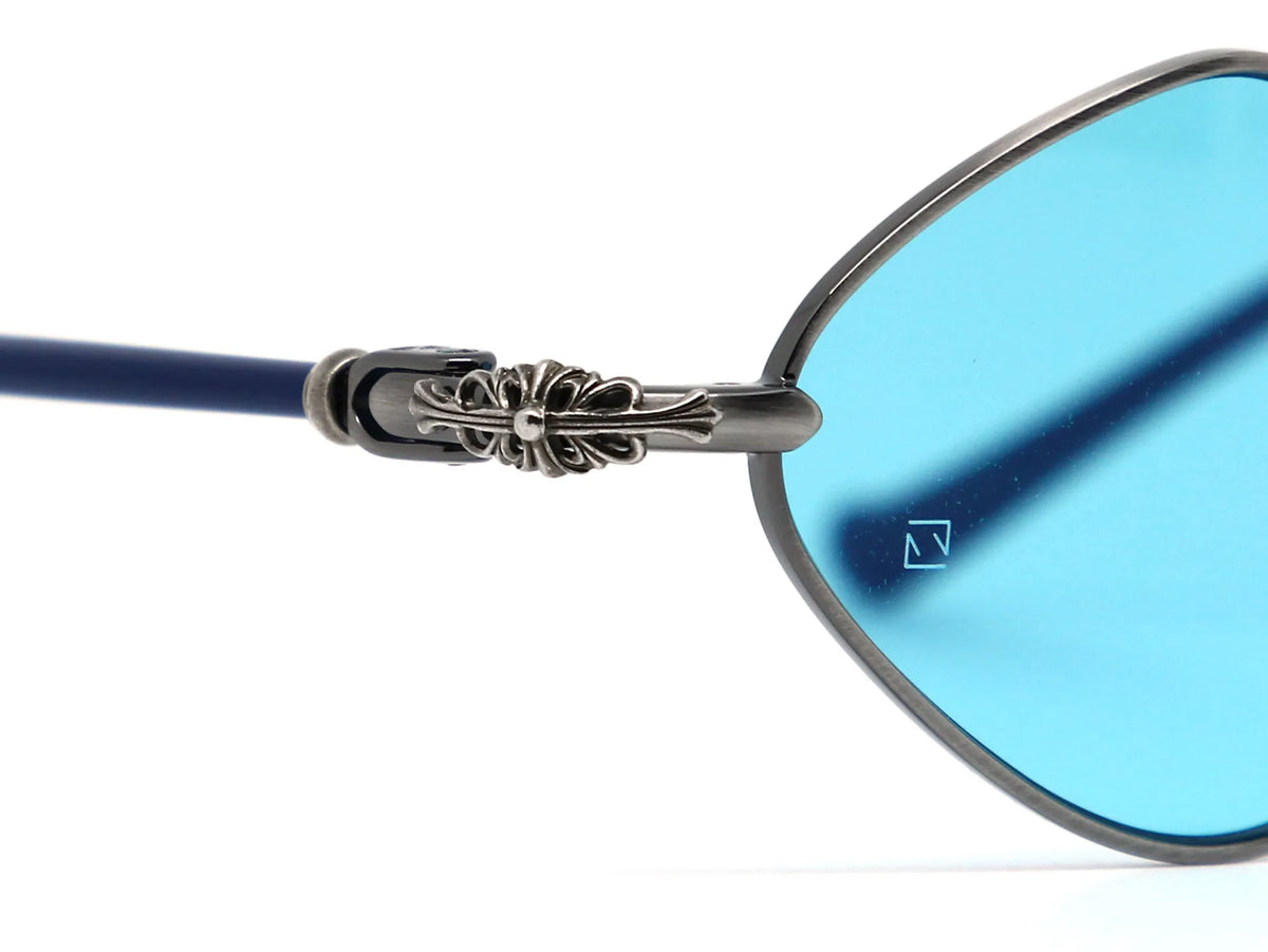 Chrome Hearts Diamond Dog 2621 Unisex Blue & Chrome Diamond Sunglasses
