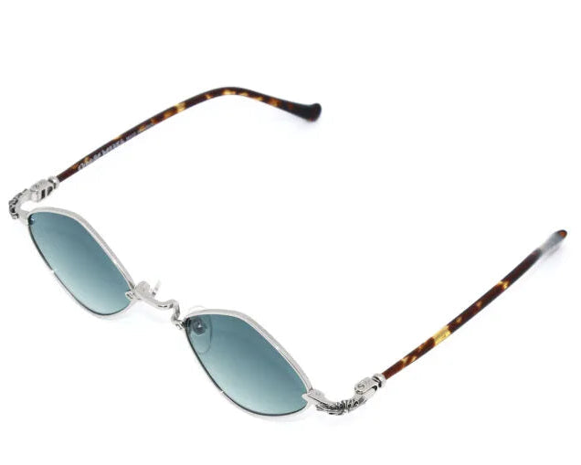 Chrome Hearts Diamond Dog 2153 Unisex Silver & Tortoiseshell Diamond Sunglasses